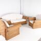 Woven rattan lounge set