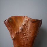 Large contemporary design handcrafted wooden vase