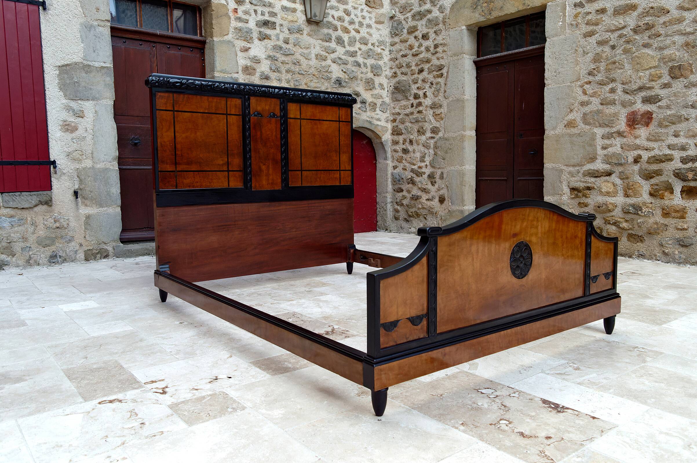 Lit double Art Déco, France, Circa 1920