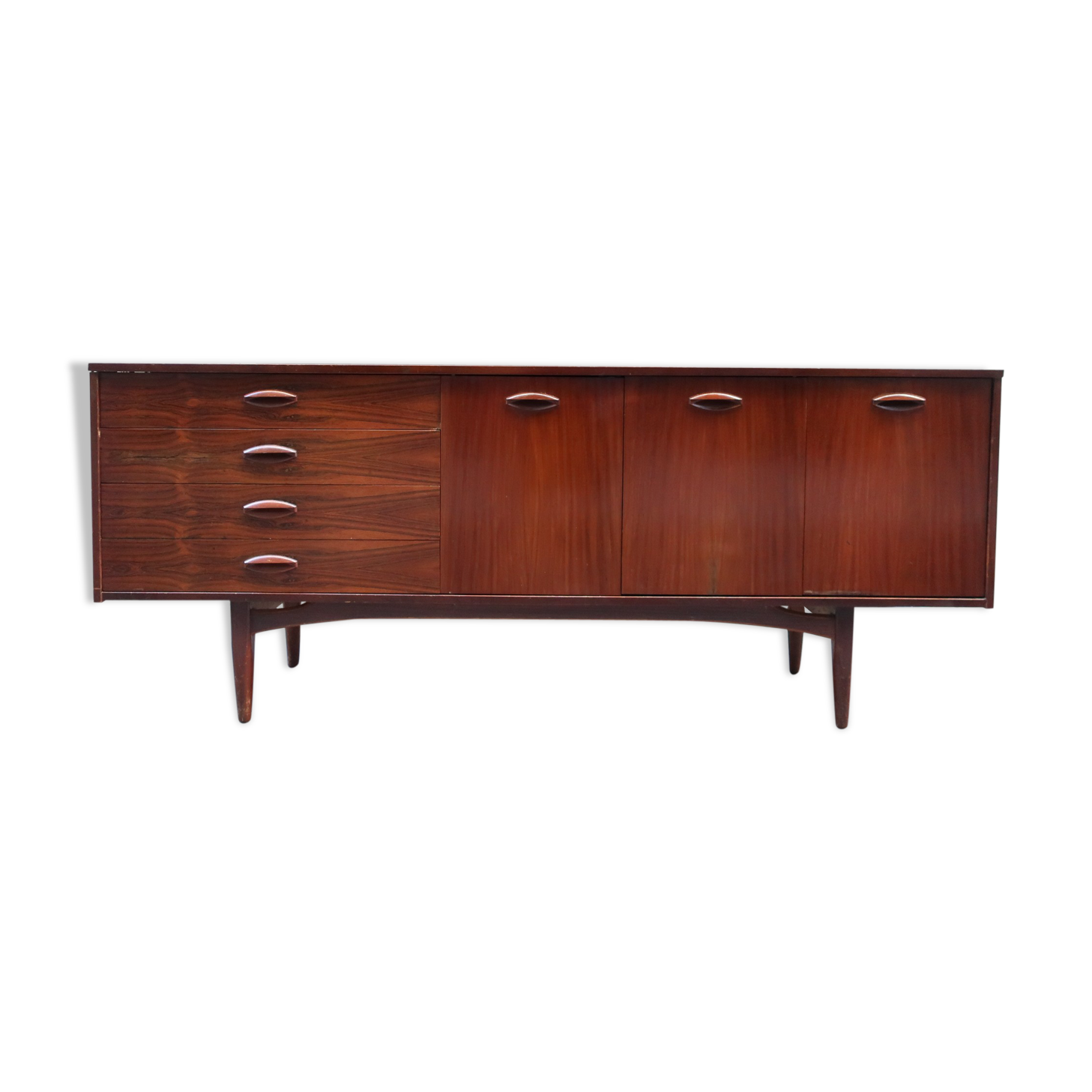 Rosewood and afromosia sideboard