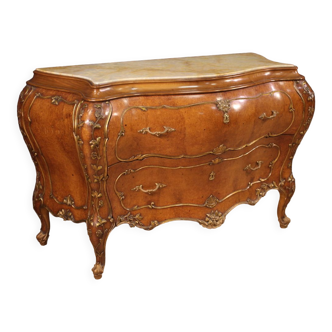 Commode vénitienne en bois avec plateau en onyx du 20ème siècle