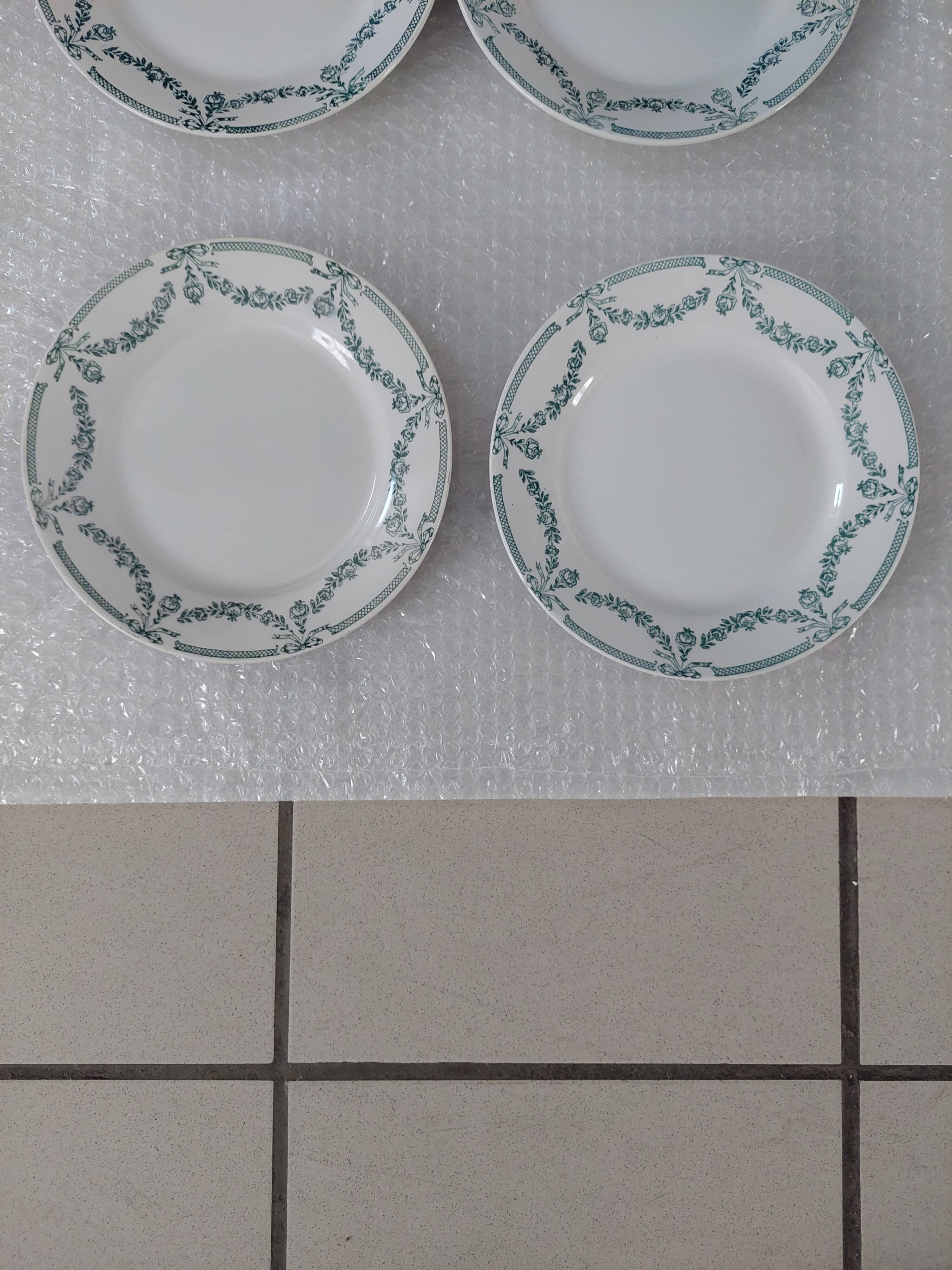 Set of 6 plates porcelain moulin des loups & hamage nord model valdivia used