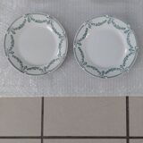 Set of 6 plates porcelain moulin des loups & hamage nord model valdivia used