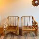 Ensemble de salon en rotin et bambou avec 2 fauteuils