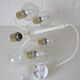 Vintage pendant light white eclectic chandelier hanging lamp Germany 1970's