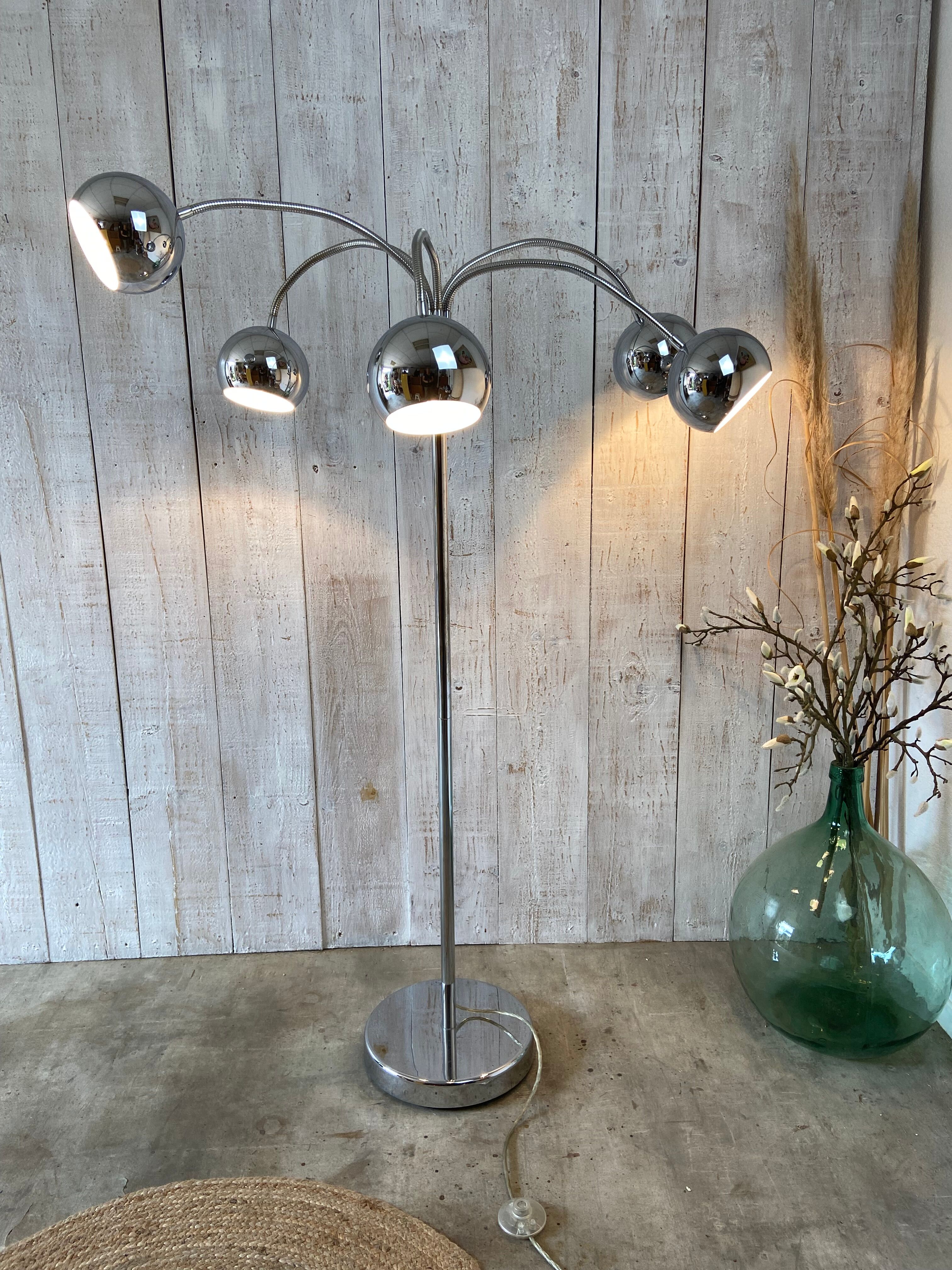 Vintage chrome floor lamp