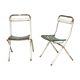 Pair folding Tolix T1 chairs