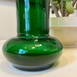 Green glass vase