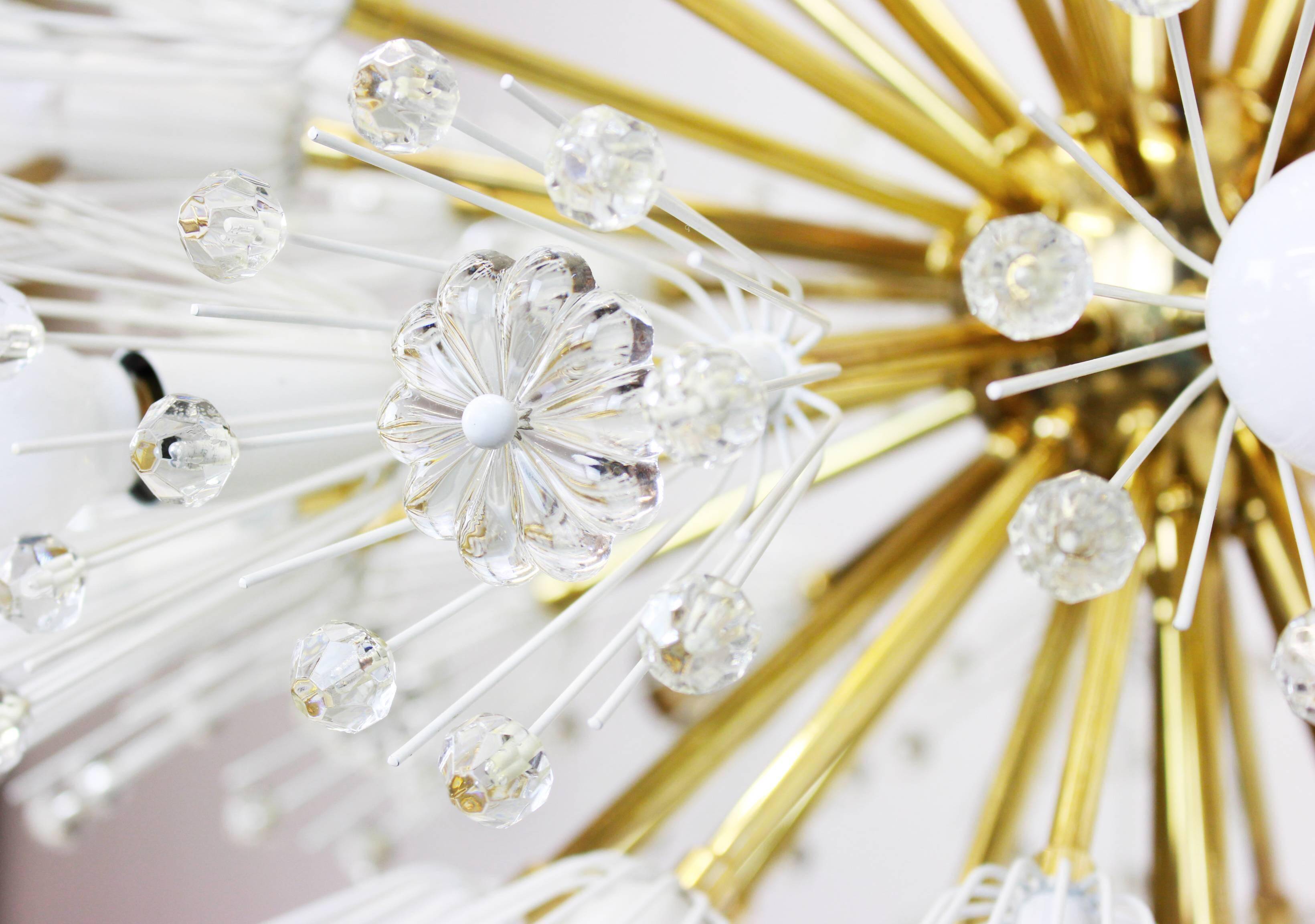 Brass Starburst chandelier by Emil Stejnar, Austria, 1960s