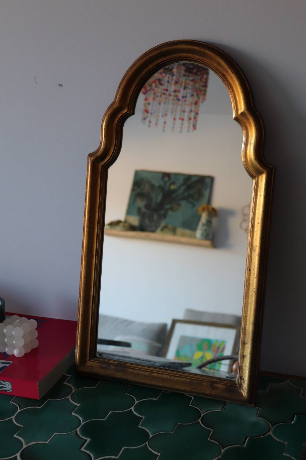 Vintage gilded wooden mirror