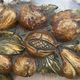 Large wall sculpture in carved gilded wood – fruits and foliage –