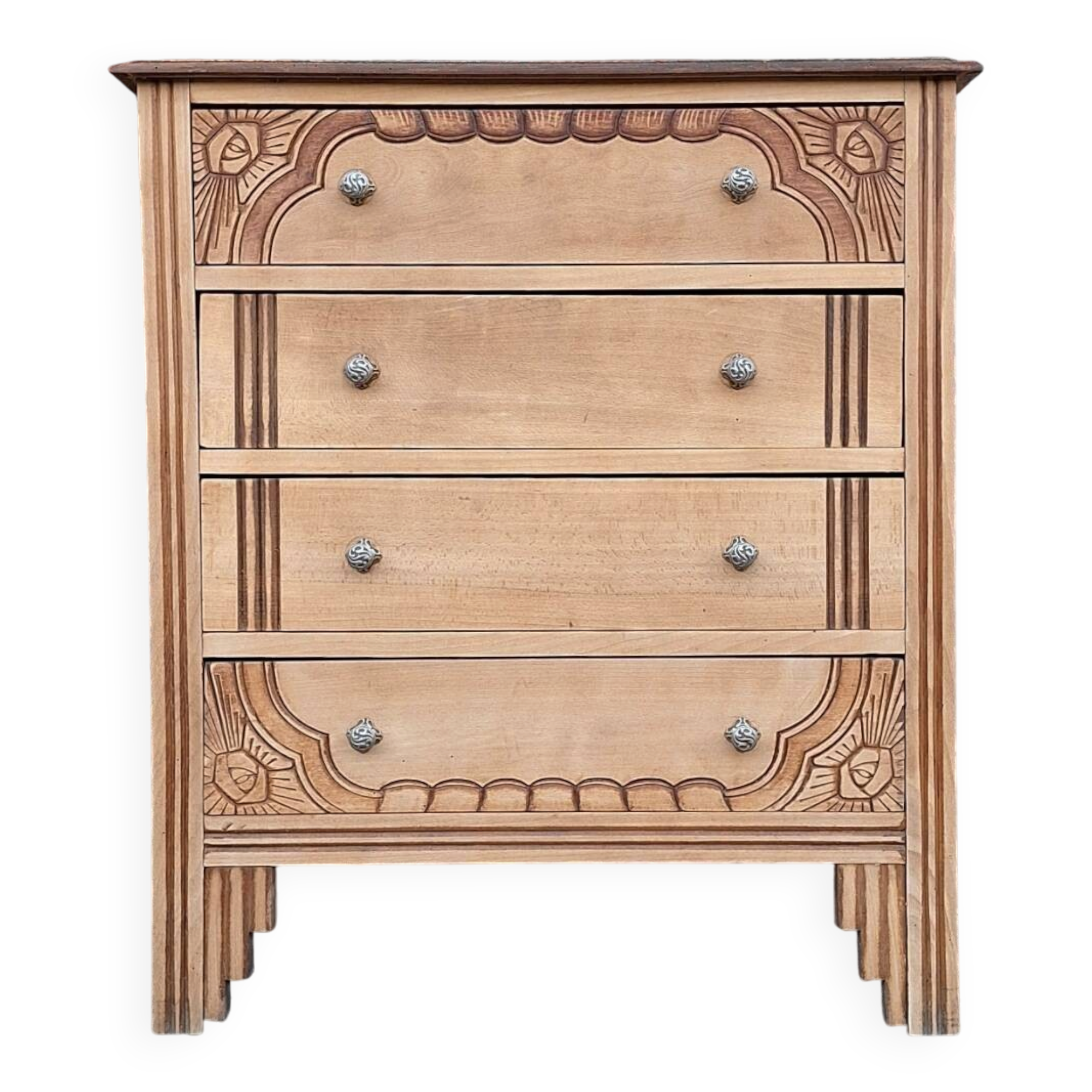 Art Deco chest of drawers, vintage antique furniture