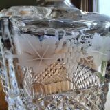 Carafe en cristal et laiton doré