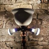 Art Deco turned wood floor lamp 1960