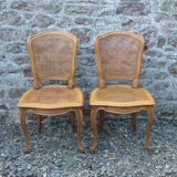 Louis XV style canned chairs molded