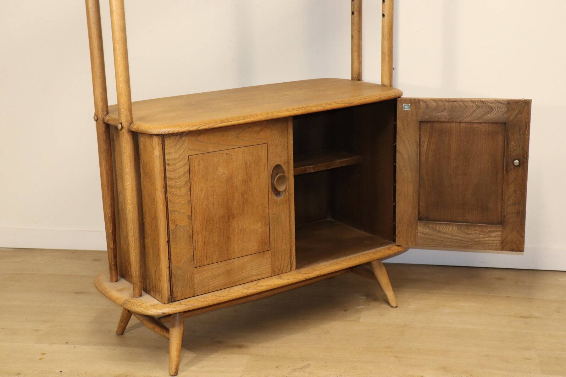Vintage Ercol wooden bookcase, 1960