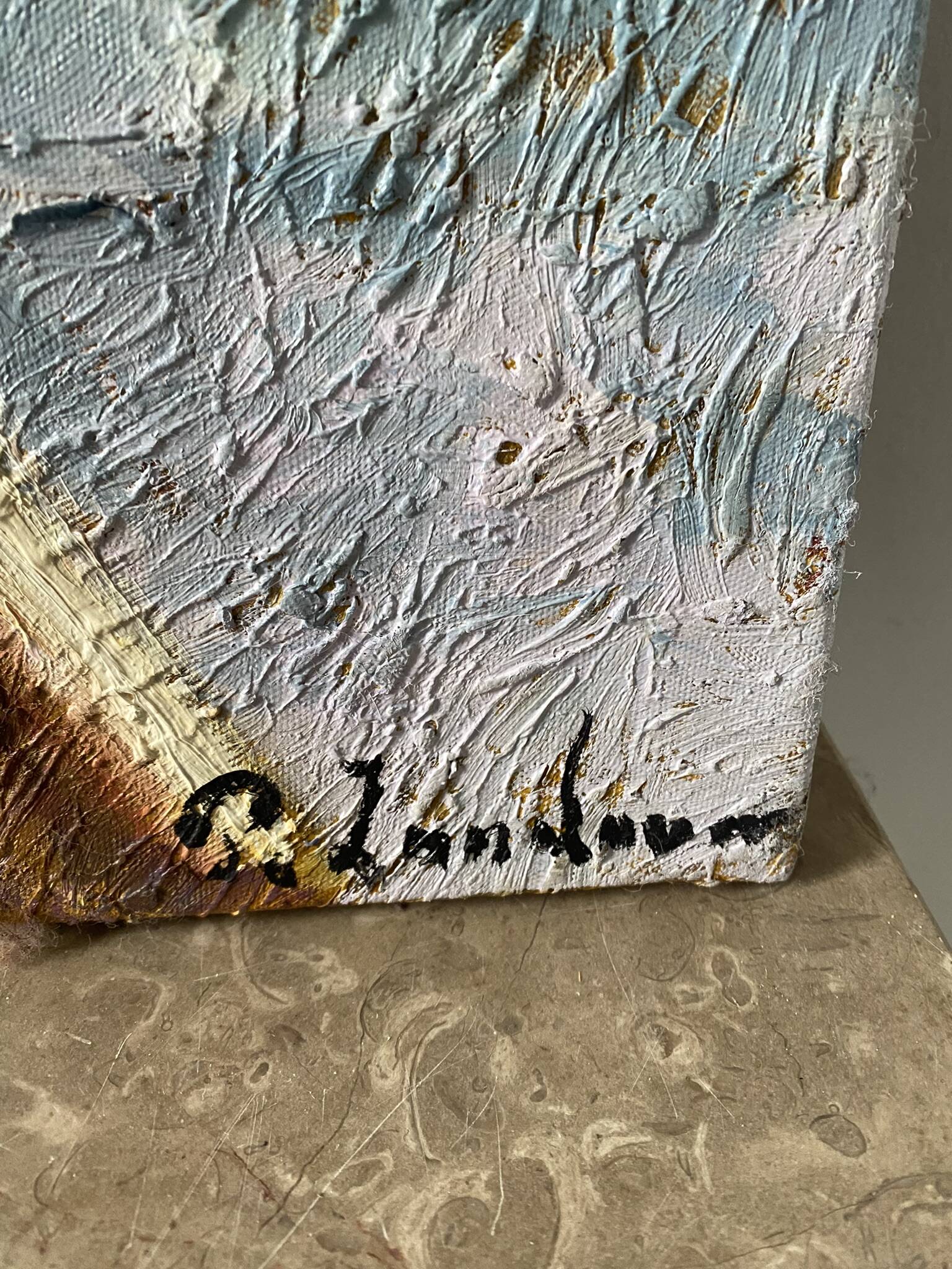 Portrait of a bather signed Patrice Landauer