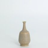 Small Mid-Century Scandinavian Modern Collectible Brown Stoneware Vases by Gunnar Borg, Set of 4