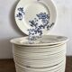 Sarreguemines ironstone flat plates, Damascus model