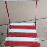 Pair of folding garden bistro chairs, 1900s, vintage