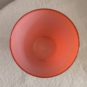 Mid-century modern Italian art glass chalice vase – Orange coated and Opa