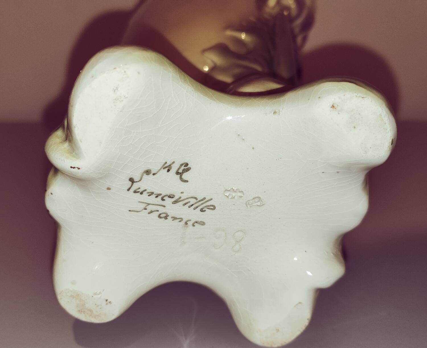 Art Nouveau vase in Lunéville earthenware