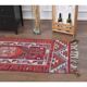 1970s Vintage Turkish Hand-Knotted Wool Cotton Red Runner Rug 89x282