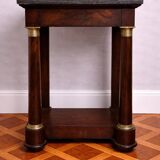 Console / Side table in mahogany and marble – Empire period, 19th century