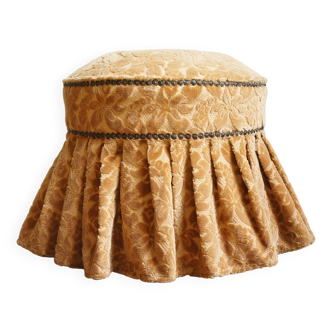 Antique velvet footstool/ottoman