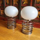 2 "spring" lamps by Ingo Maurer