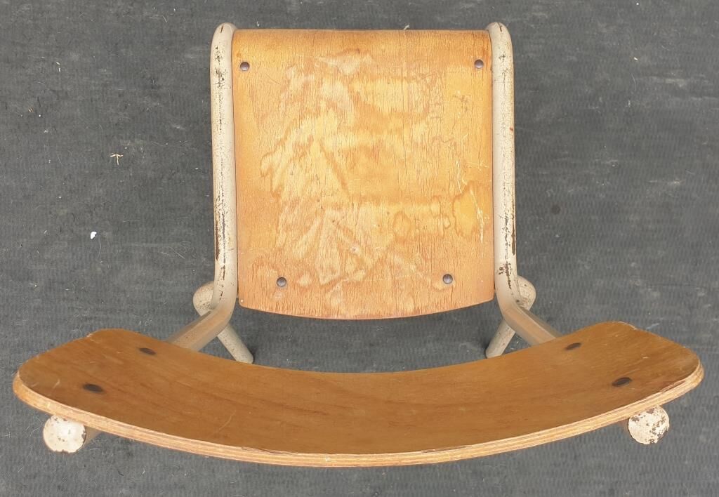 Lot de 4 chaises Mullca beige vintages