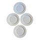 4 assiettes à dessert en faïence blanche