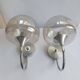 Pair of 1980s chrome metal and smoked glass wall lights