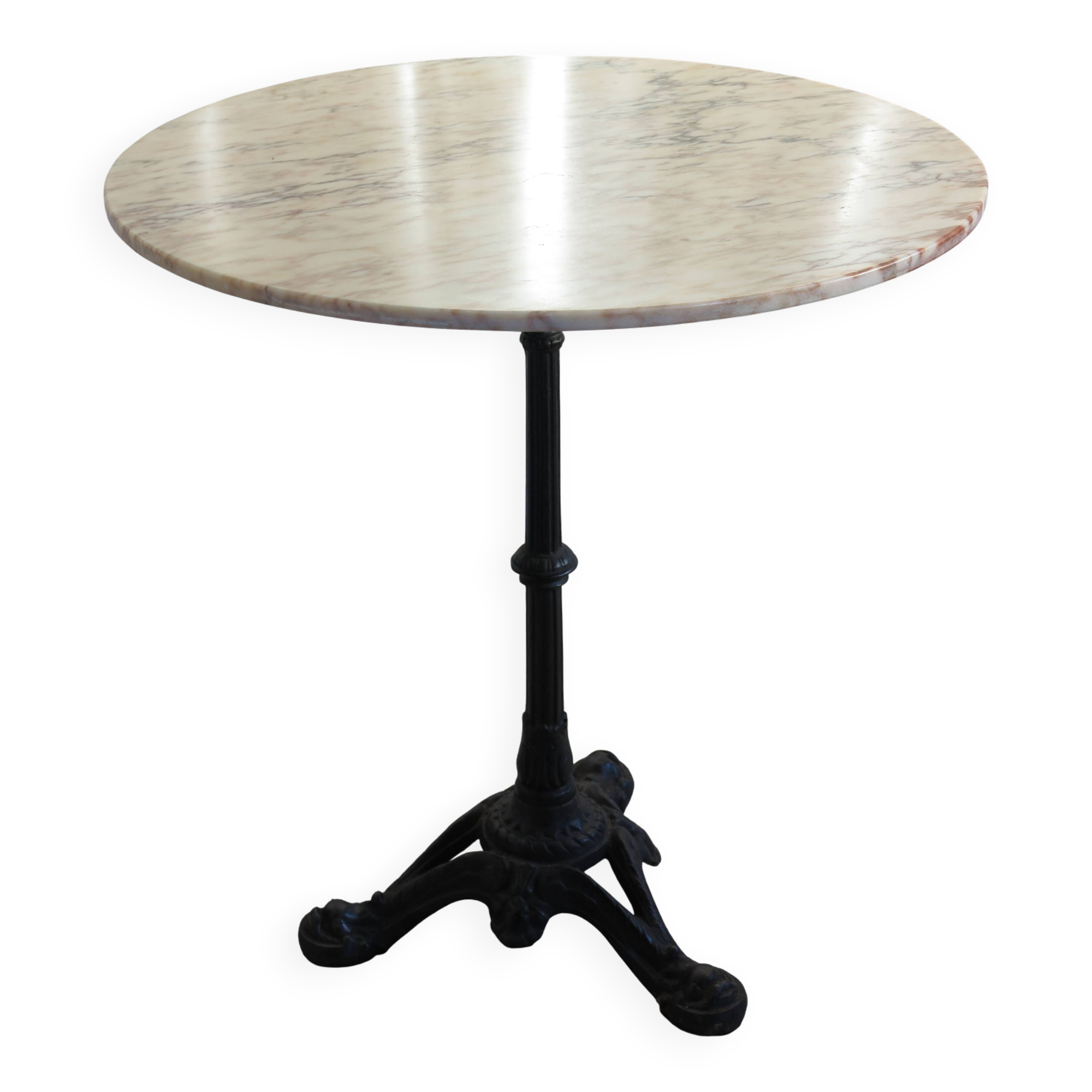 Bistro table with a marble top