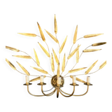 Large wall lamp "Leaves" in brass - 1970.