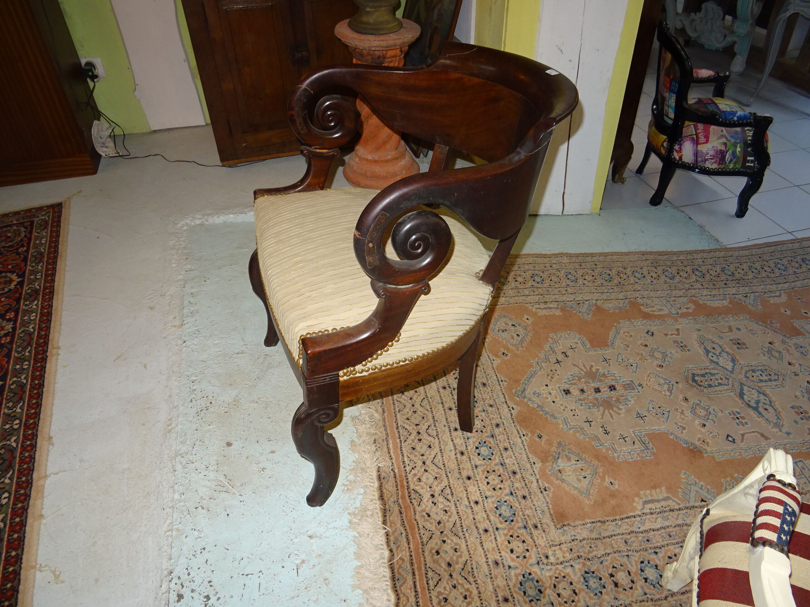Mahogany armchair
