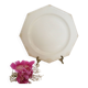 Creil and Montereau plates, 19th century, Perle model, ivory / set of 4