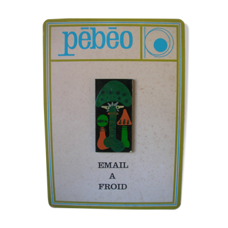 Old decoration store advertisement 1970s Pébéo cold enamel easel frame