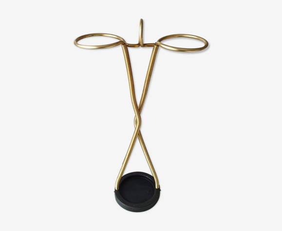 Porte-parapluie vintage en métal des années 1970