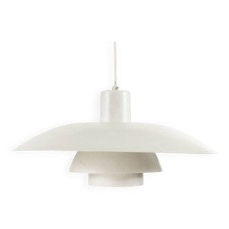 White pendant light PH 4/3 by Poul Henningsen for Louis Poulsen. Denmark 1970s