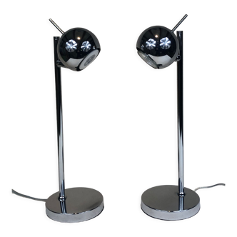 Paire de lampes eyeball Agemob chrome
