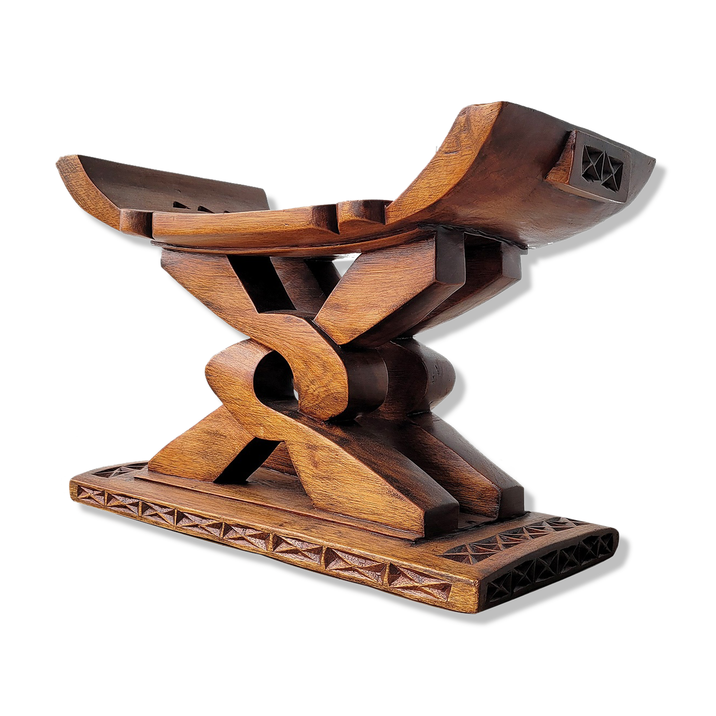 Tabouret ashanti ghanéen 'Wisdom Knot' Afrique