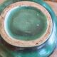 Vintage cabbage leaf earthenware salad bowl