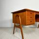 1960s Vintage Curved Teak Writing Desk by Svend Aage Madsen