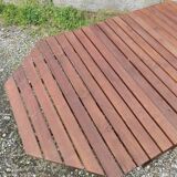 Table + 4 solid teak chairs