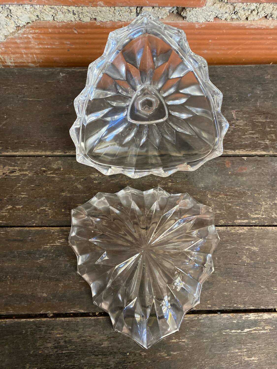 Vintage Crystal Bonbonnière Candy Dish #C872
