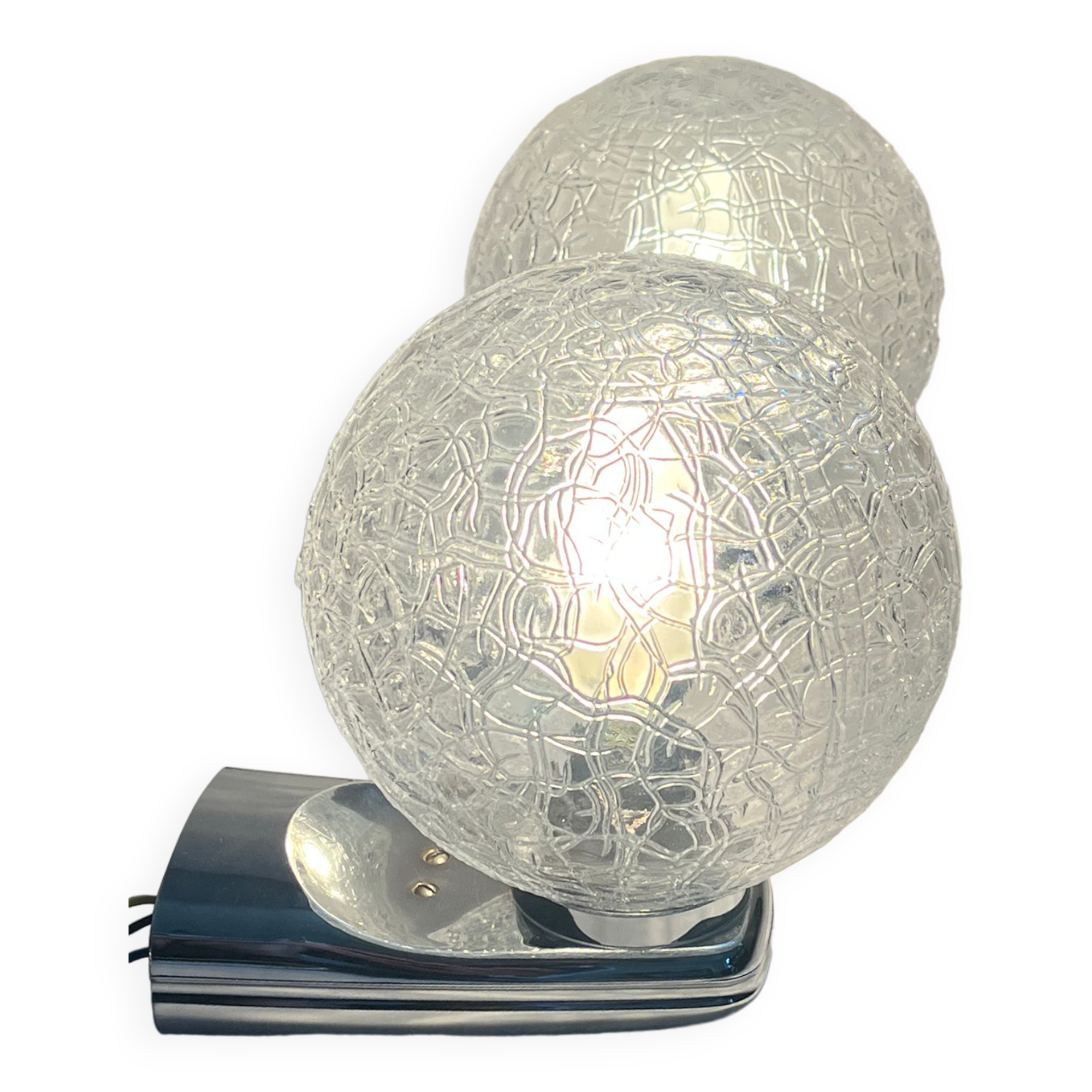 Pair of DusselPlastic wall lamps Germany, 1980s