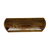 Dish fish vintage ceramic brown 60 cm