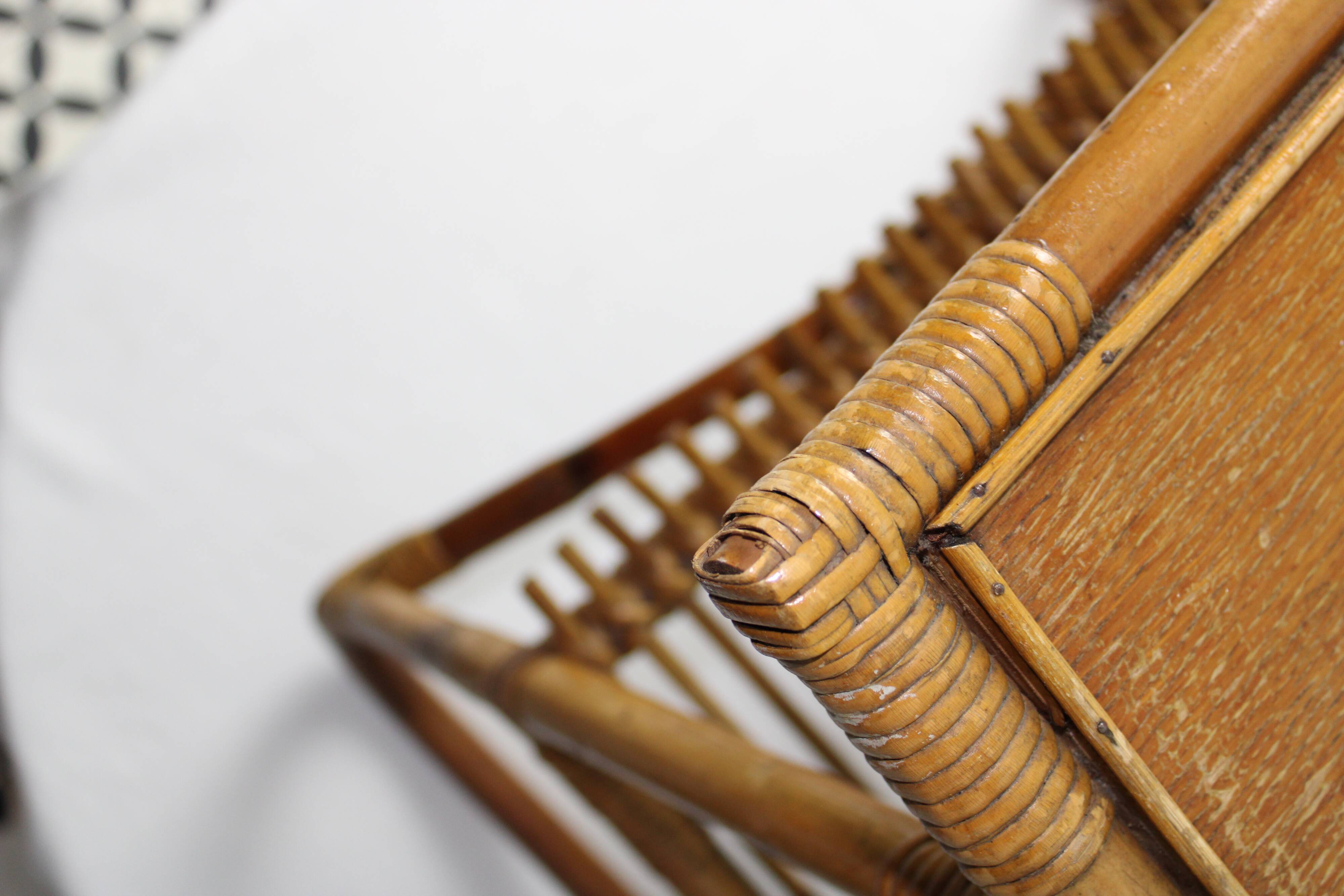Rattan bedside table
