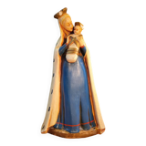 Virgin Mary with Child statue signed by Jeanne Ferrez